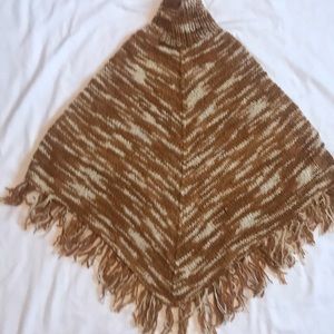 Gorgeous pure wool handmade poncho